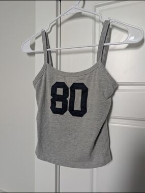 Edikted- Gray Women's Tank Top with 80 Appliqué